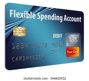 Flexible Spending Account Debit Card Isolated Stock Illustration 544602946