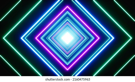 Flickering Neon Color Diamond VJ Light