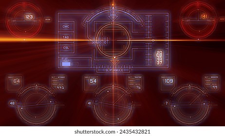 flight control panel instrument navigation light illustration