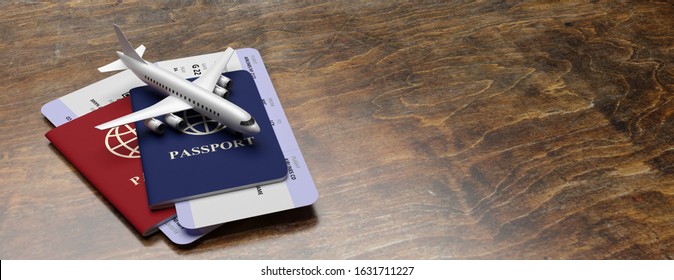 Air Travelling Concept Passport Boarding Pass Stock Illustration 1154346064