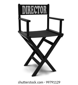 Flim Industry: Directors Chair On A White Background.