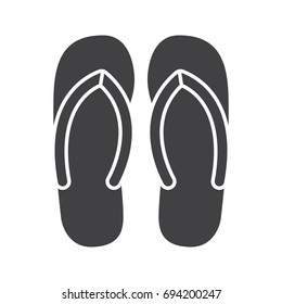 Sandals Icon Flip Flops Icon Illustration Stock Vector (Royalty Free ...