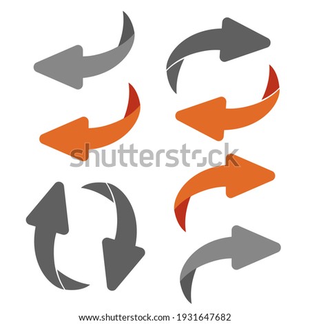 Flip over or turn arrow. Reverse sign
