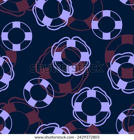 float nautical seamless pattern blue background
