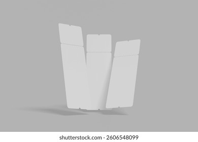 Float ticket for mockup design or design presentation