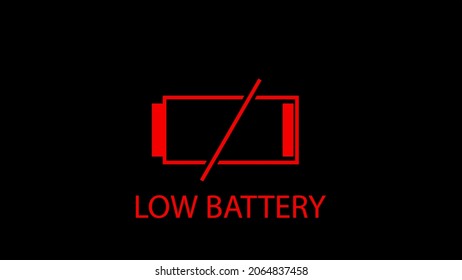 Floating Battery Graphic Animation, Low Power Concept