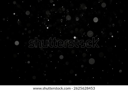 Floating Dust Particles Overlay on Black Background for Cinematic Effects