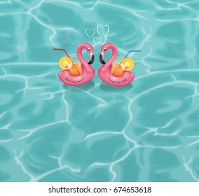 Floating Flamingo Drink Holder