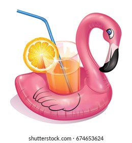 Floating Flamingo Drink Holder