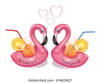 Floating Flamingo Drink Holder