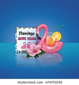 Floating Flamingo Drink Holder