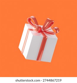 Caja regalo blanca flotante