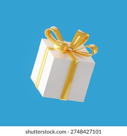 Caja regalo blanca flotante
