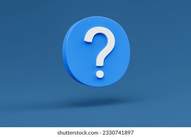floating web icon symbol question mark on colorfull background; https domain secure encryption concept; 3d illustration
