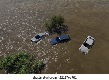 Flood In Victoria AUSTRALIA October 2022, Good For News Illustration