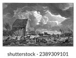 Flooding of the Bergse Veld in the Land van Heusden, 15 November 1775, Noach van der Meer (II), after Hendrik Kobell, 1775 - 1776