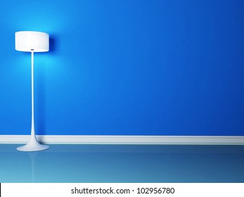 Floor Lamp In The Blue Room, Rendering