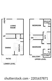 Floor Plan 2d. Black White Floor Plan. Floorplan. Blueprint. Plan For Real Estate. Home Plan.