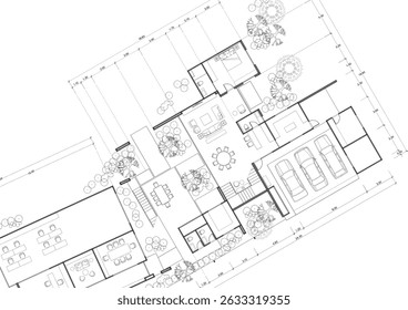 Floor plan designed building on the drawing.