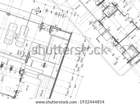 Floor plan designed building on the drawing.
