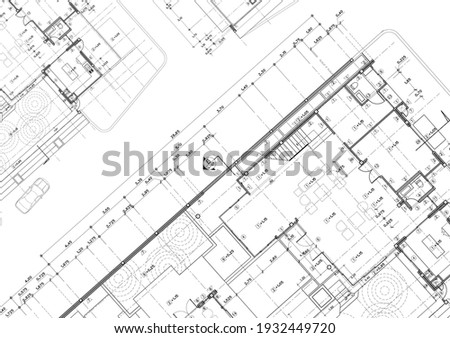Floor plan designed building on the drawing.