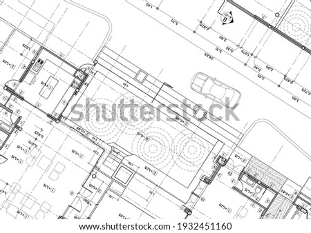 Floor plan designed building on the drawing.