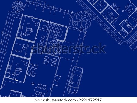 Floor plan designed building on the drawing.