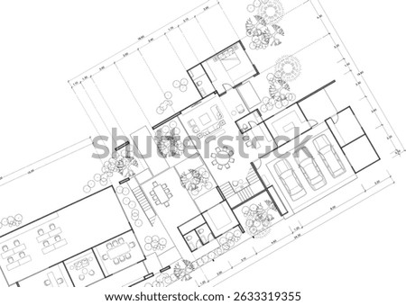 Floor plan designed building on the drawing.