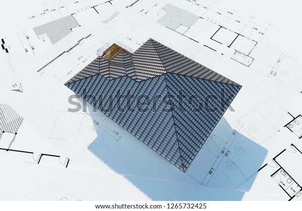 Floor Plan House Top View 3d Royalty Free Stock Image