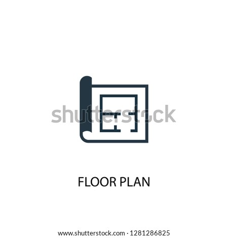 Floor plan icon. Simple element illustration. Floor plan concept symbol design. Can be used for web and mobile.