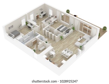 Floor Plan Top View Apartment Interior Stock Illustration 1010700490