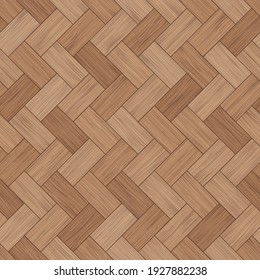 Floor wood parquet. Flooring wooden seamless pattern. Design laminate. Parquet rectangular tessellation. Floor tile parquetry plank. Hardwood tiles. Rectangles slabs brown wooden. Illustration