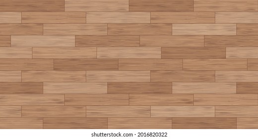 Floor wood seamless pattern. Repeating wooden parquet. Repeated design for laminate print. Rectangular panels. Tile parquetry plank. Hardwood tiles. Brown slab background. View top. Illustration