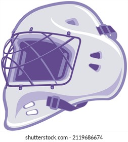 Floorball Goalie Helmet On White Background