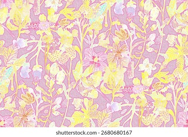 Floral all over pattern creative effect new style art digital printing on fabric wallpaper background under garment saree suit duppata dress bed sheet rug wall sticker cover men shirt sstkbackgrounds.