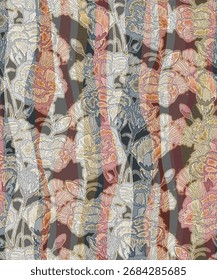 Floral all over pattern creative blur wave effect mixed art work digital printing on fabric wallpaper under garment saree suit duppata dress bed sheet rug wall sticker cover men shirt sstkbackgrounds.