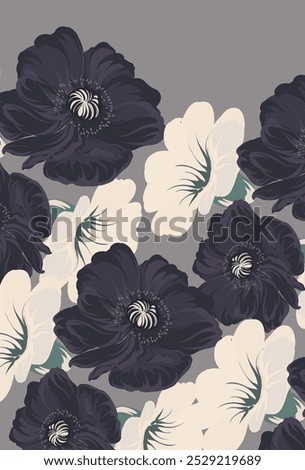 floral all over pattern, hand drown art work style digital printing on fabric wallpaper background garment, saree, suit, duppata, dress, bed sheet, rug, wall sticker, men shirt.