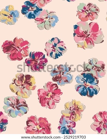 floral all over pattern, hand drown art work style digital printing on fabric wallpaper background garment, saree, suit, duppata, dress, bed sheet, rug, wall sticker, men shirt.