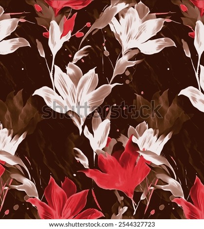 floral allover pattern seamless repeat...no AI Genrate