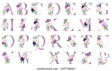 48,104 Watercolor Floral Letter Images, Stock Photos & Vectors ...