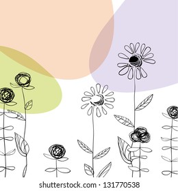 Floral background. Raster version, vector file available in portfolio.