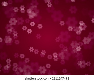 Floral Bokeh On Red Background