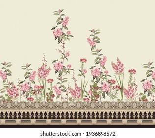 floral border and color full and beautiful style 