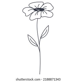 Floral Decal, Flower Or Stem