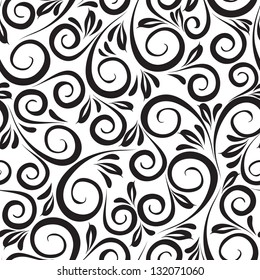 Floral Vector Pattern Swirl Background Wallpaper Stock Vector (Royalty ...