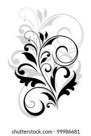 Floral Embellishment Design Vector Version Available Stock Illustration ...