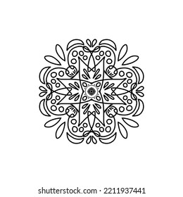 Floral Flower Madala Tatoo Design Illustration