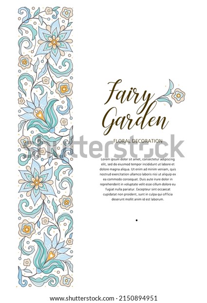 Floral frame, vignette, border, card design\
template. Elements in Eastern style. Floral borders, flower\
illustration. Indian ornaments. Isolated ornament. Ornamental\
decoration for invitations,\
cards