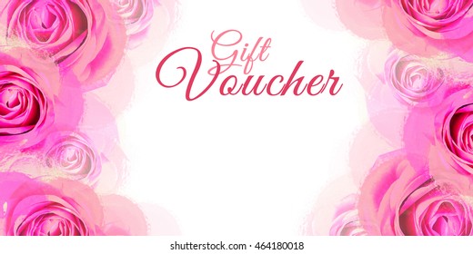 Floral Gift Coupon. Bright Voucher with Flowers. Summer Sale Concept. Invitation Card. - Powered by Shutterstock