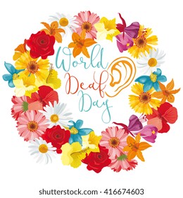 A Floral Illustration To Observe World Deaf Day